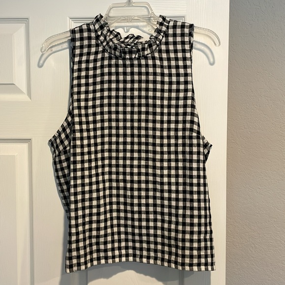 J. Crew Fleur Linen Top Size L - Picture 4 of 8